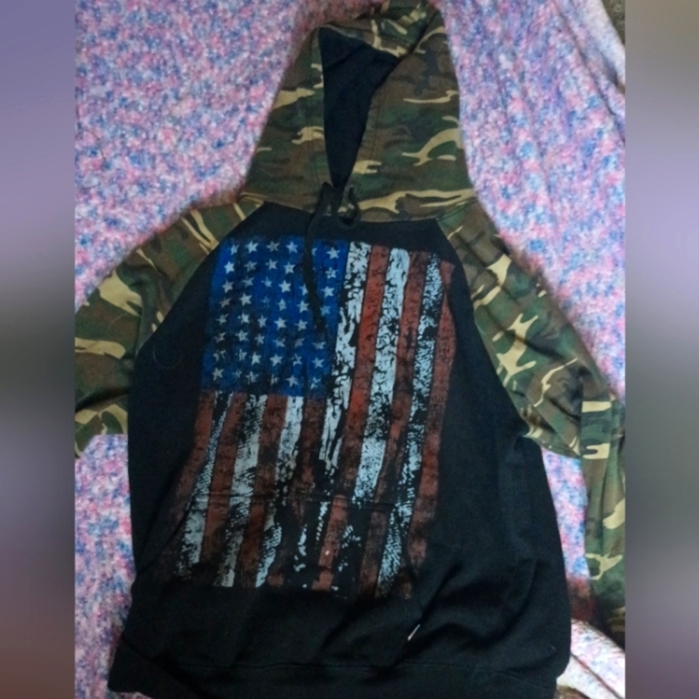 Pro cube large camo teen boys hoodie